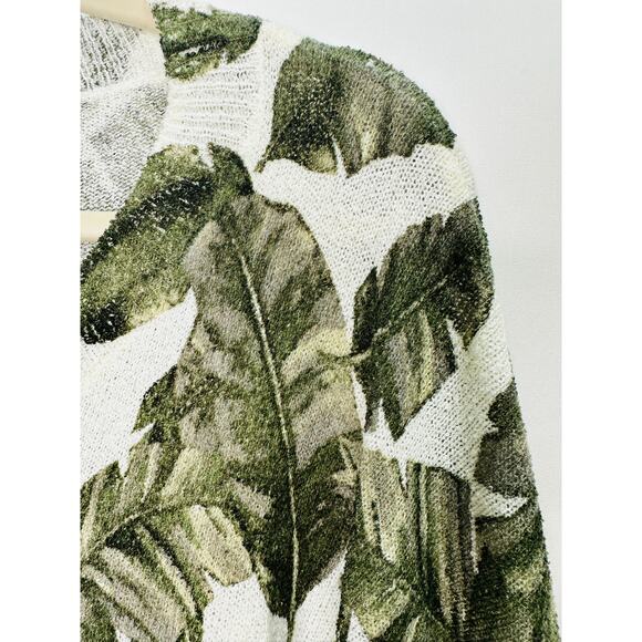 Show Me Your Mumu Woodsy Oversized Sweater in Green Palm Print size Large - Picture 4 of 7